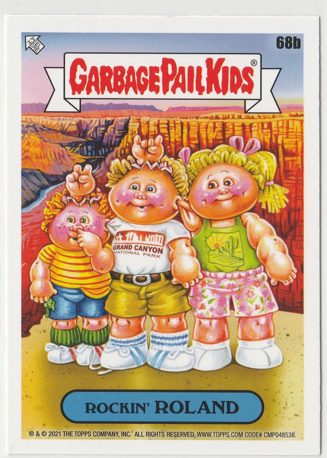 Vintage Rockin' Roland #68b Garbage Pail Kids GPK 2021 Vacation Series Card  