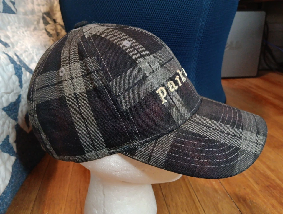 Rare Park City Utah Plaid Fitted Cap Hat Embroidered FlexFit Size S - M YUPOONG - Image 3 of 4