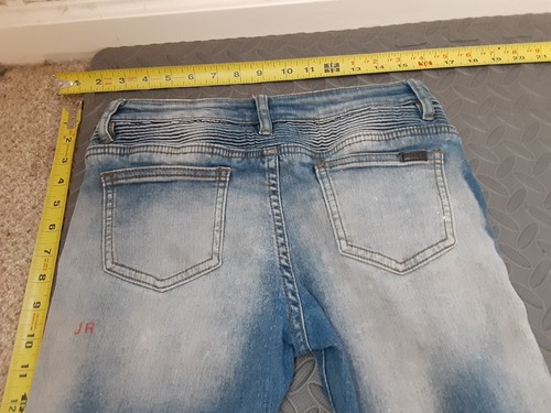 Haus Of Jr Size 12 Boy Blue Distressed Skinny Jeans #S189 - Picture 7 of 7