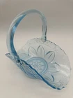 Fenton Ice Blue Glass Bride's Basket