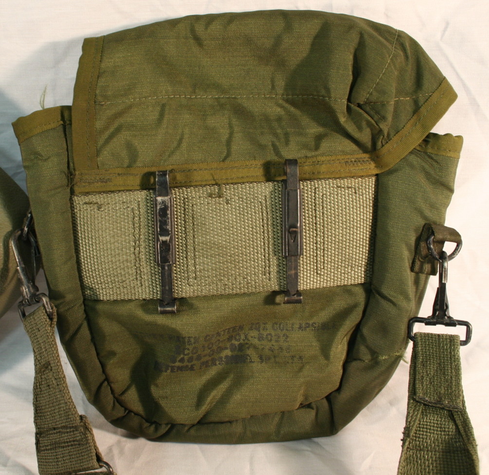 US Military 2 QT Collapsible Water Canteen with 2 Quart Pouch Cover & Sling EXC