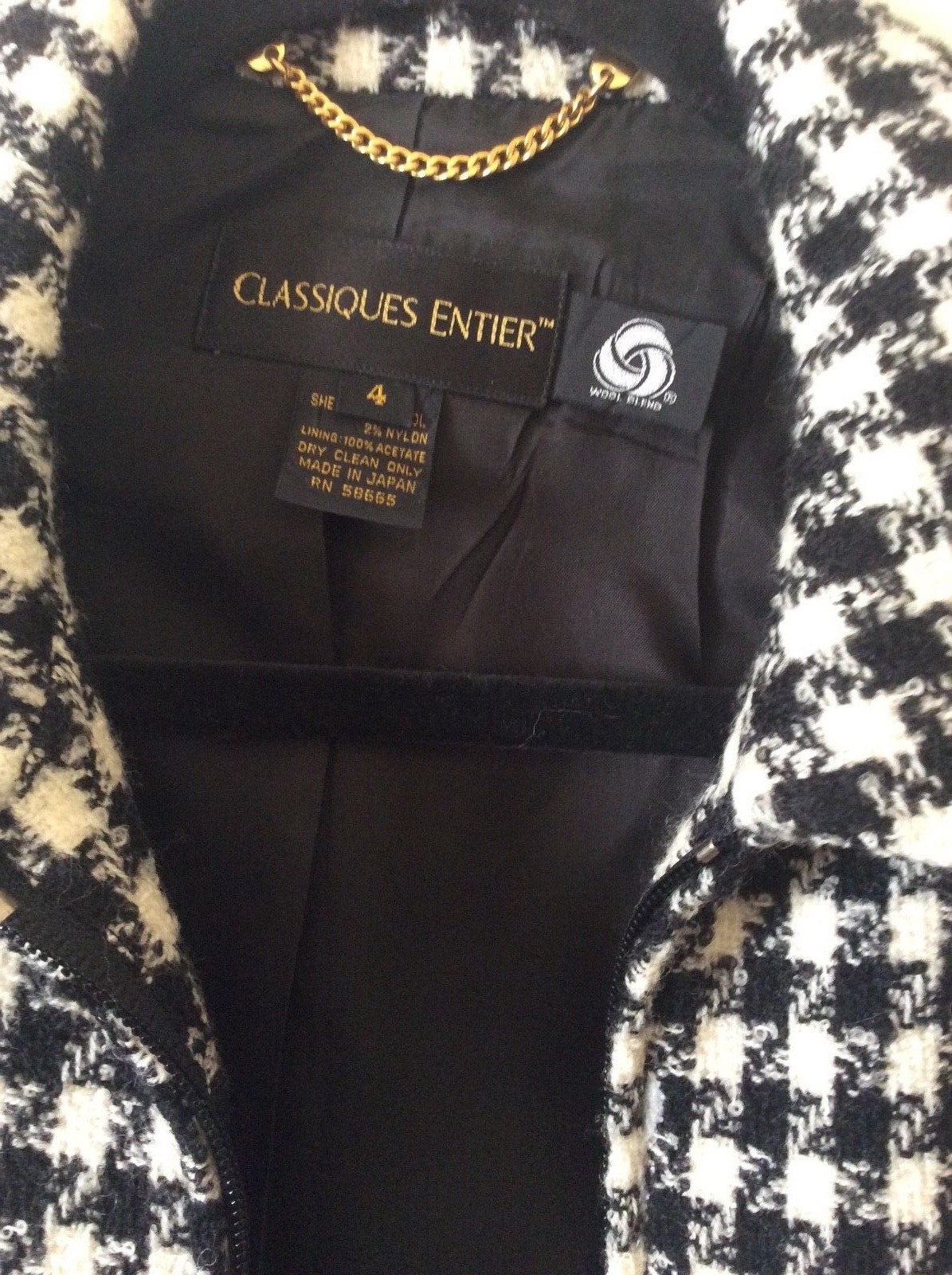 Houndstooth Wool Jacket - image 4