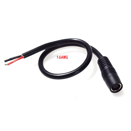 Cable de alimentación 3 piezas DC7909 Dc8Mm, 12V 24V DC 8Mm enchufe hembra a cable desnudo extremo abierto - Imagen 3 de 12