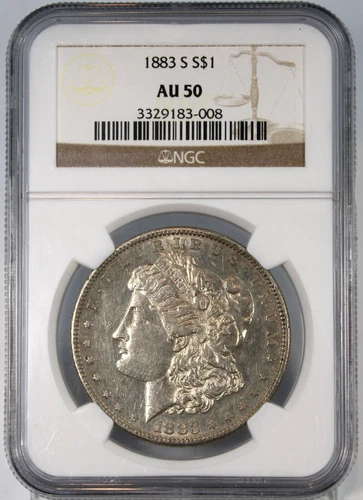 1883 S Morgan Silver Dollar - NGC Certified AU50 !!