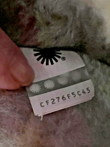 UGG Fluff Yeah Cali Collage Women's 7 Slide Slippers Black Beige Gray Sheepskin - Picture 8 of 11