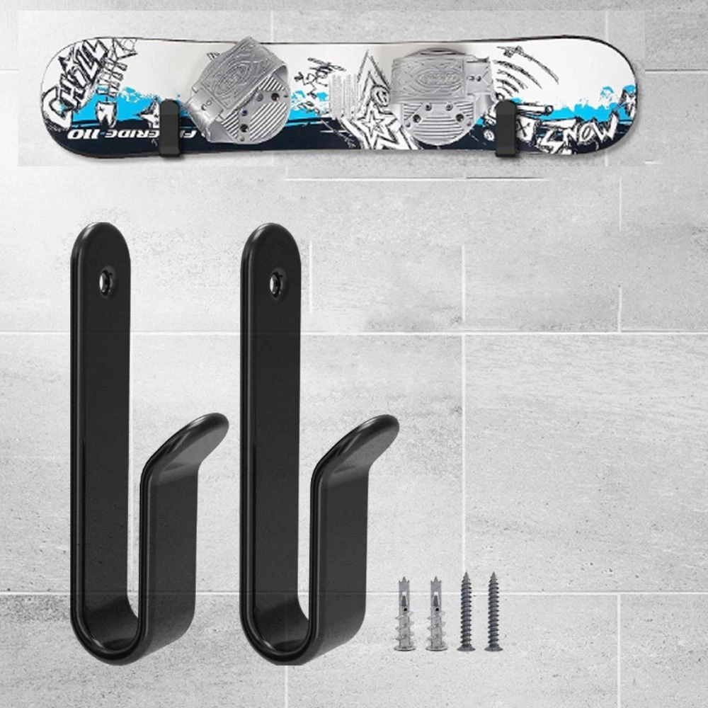 2pcs Wall Mount Snowboard Wall Rack Horizontal Snowboard Mount