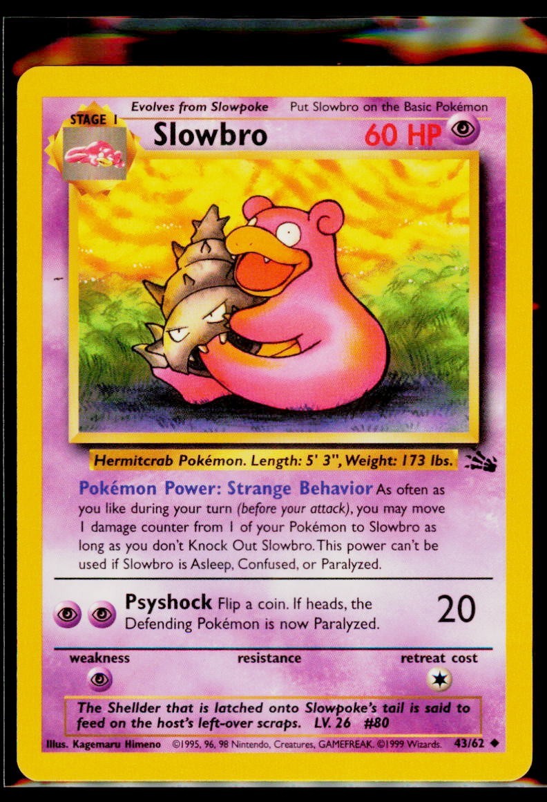 Pokémon TCG - Fossil - Unlimited - Slowbro 43/62 NM