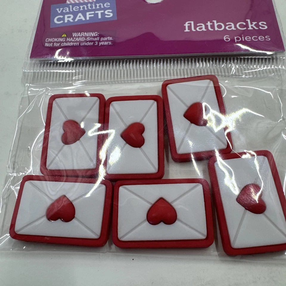 Artesanía San Valentín carta de amor adornos tapa plana 6 piezas Foto 2 de 3