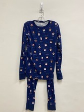 Lands End SIZE 14 Navy Tan/Red Dogs Boy's Pajamas