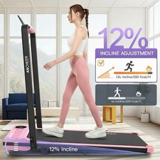 Foldable Walking pad with 12 Incline, 300 lbs Capacity-Portable Treadmill Pad