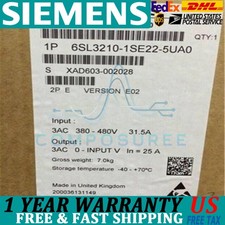 New Siemens 6SL3210-1SE22-5UA0 6SL3 210-1SE22-5UA0 1 Year Warranty Fast Shipping