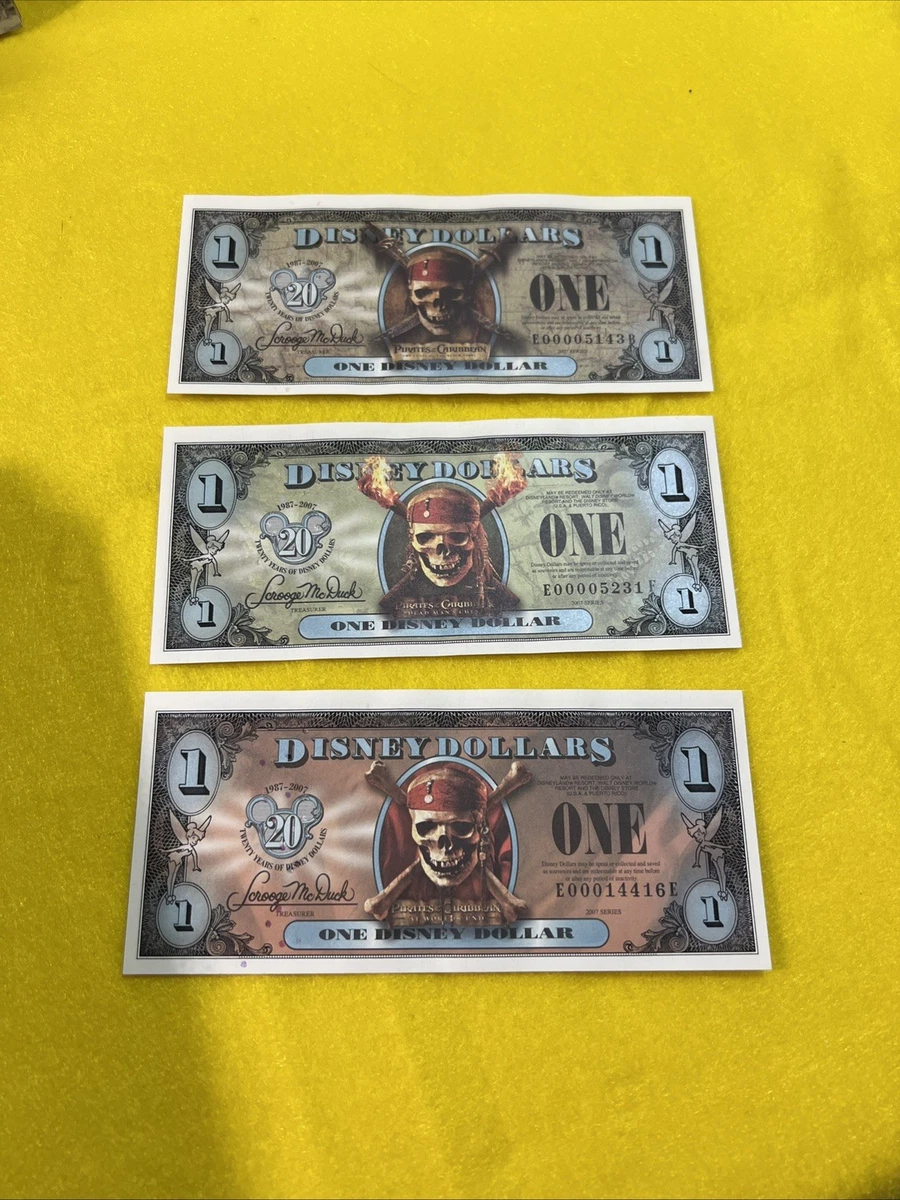 Pirates of the Caribbean Disney Dollars (1968-Now) for sale | eBay