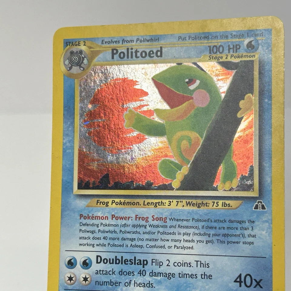 Politoed 8/75 Unlimited Holo Rare WOTC Neo Discovery Pokemon MP - Image 2 of 4