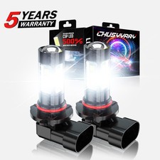 Pair 9145 9140 Led Fog Driving Light Bulbs Super White 80000lm 6500k 100w