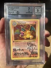 1999 POKEMON BASE SET 1ST EDITION CHARIZARD-HOLO BGS 7 / 9 Mitsuhiro Arita AUTO