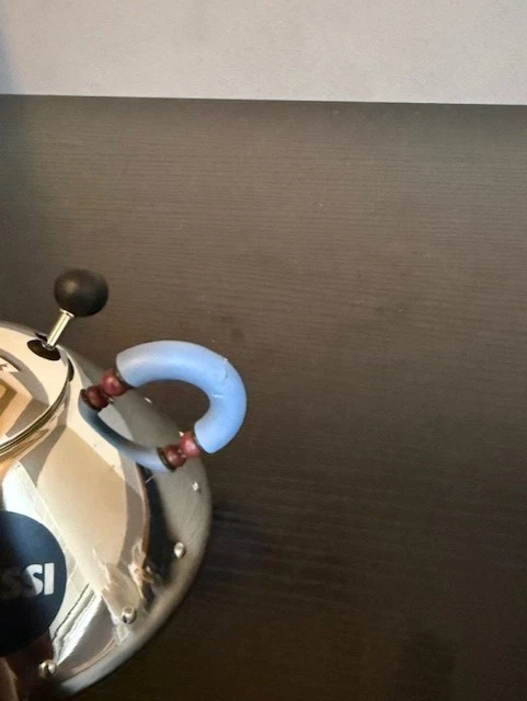 Alessi Michael Graves Design Series Stainless Steel Sugar Bowl w/ Spoon Blue New - Image 4 of 4