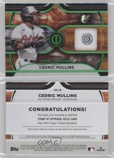 2022 Topps Tribute Stamp of Approval Relics Green /99 Cedric Mullins #SOA-CM