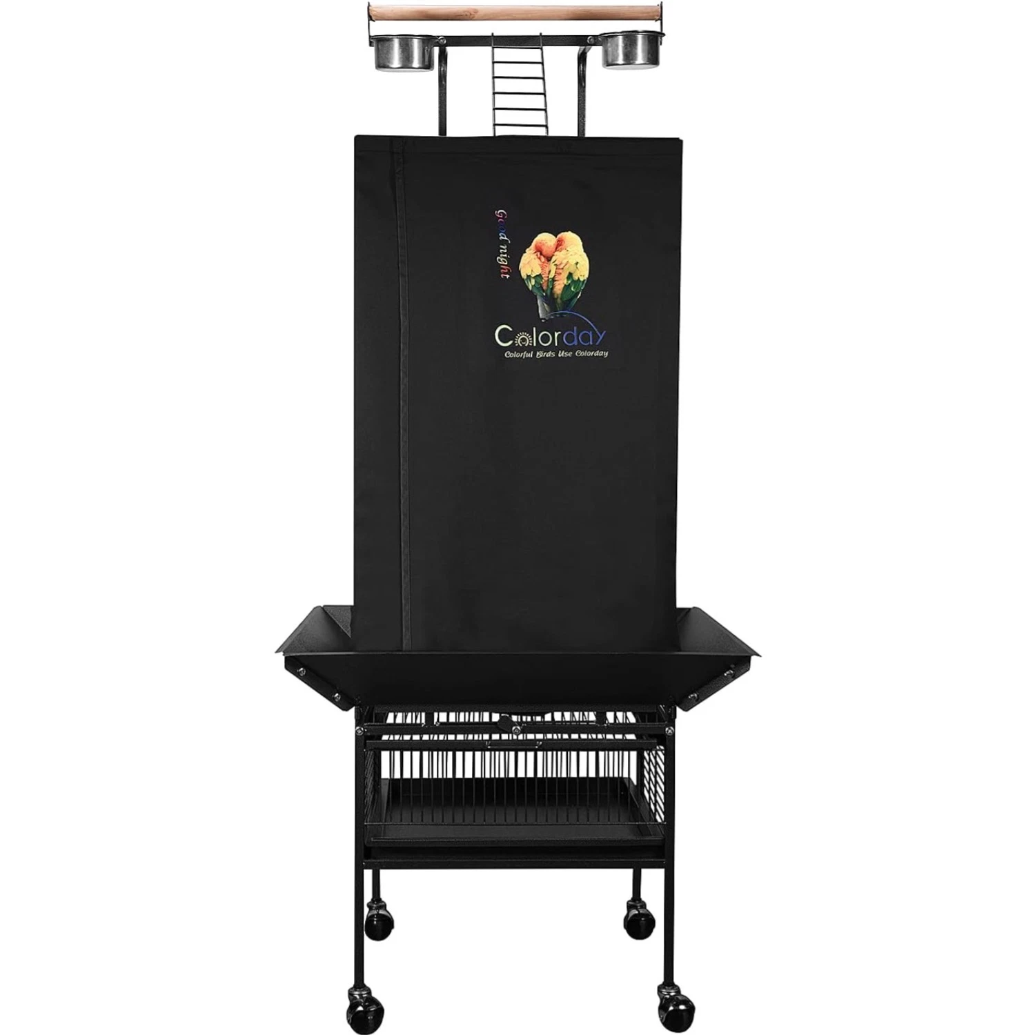 Black Polyester Bird Cage Cover for Large Cages with Play Top - 61 Inches
Opens in a new window or t