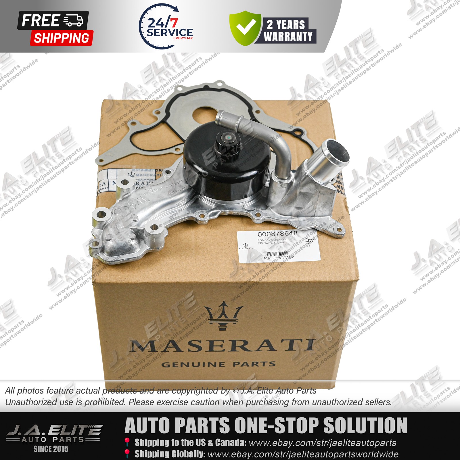 Genuine Water Pump fits Maserati Ghibli Levante Quattroporte 3.0L V6（ 2014+）