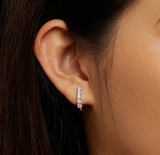 1.0ct Round Cut Lab‑Created Diamond Test Pass VVS1/D/Excellent Platinum Earrings