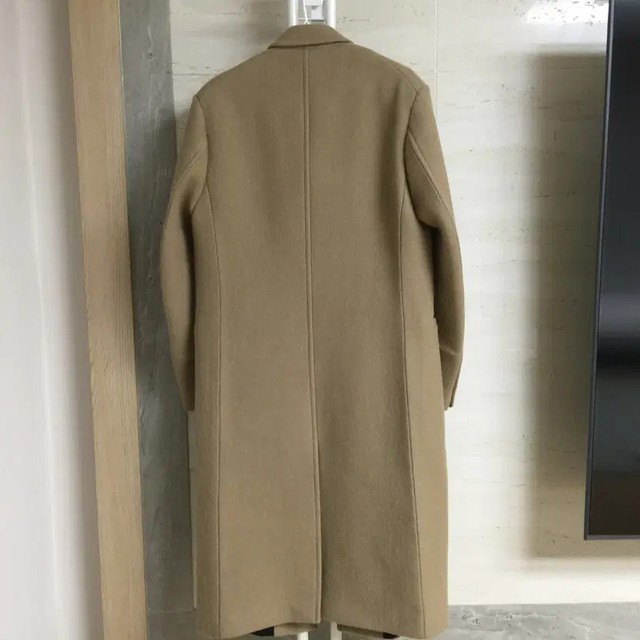 Recto Virgin Wool & Alpaca Long Coat, Size S, Beige