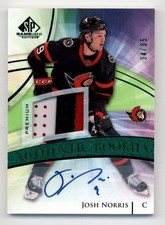 2020-21 SP Game Used Green #169 Josh Norris Auto Jersey Patch 34/35 - NM-MT