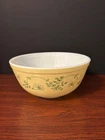 Vtg Pyrex 403 Shenandoah 2.5L Mixing Bowl - Yellow Cream / Green 1981- 1986