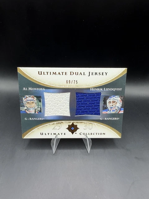 2005 UD Ultimate Collection Al Montoya Henrik Lundqvist Dual Rookie Jersey /75