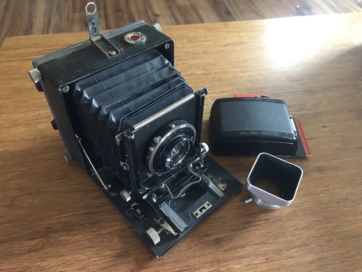 Converted Early Linhof Technika 6x9 Graflok Back 15cm F4.5 Zeiss