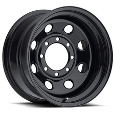 17x9 Vision Hd 85h Soft 8 Gloss Black Wheel 5x5 -12mm Caps Separate