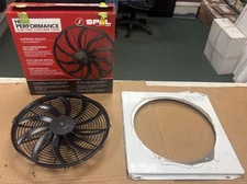 Ford Bronco V8 SPAL 16 Fan - Pull / Curved and FAN SHROUD Kit