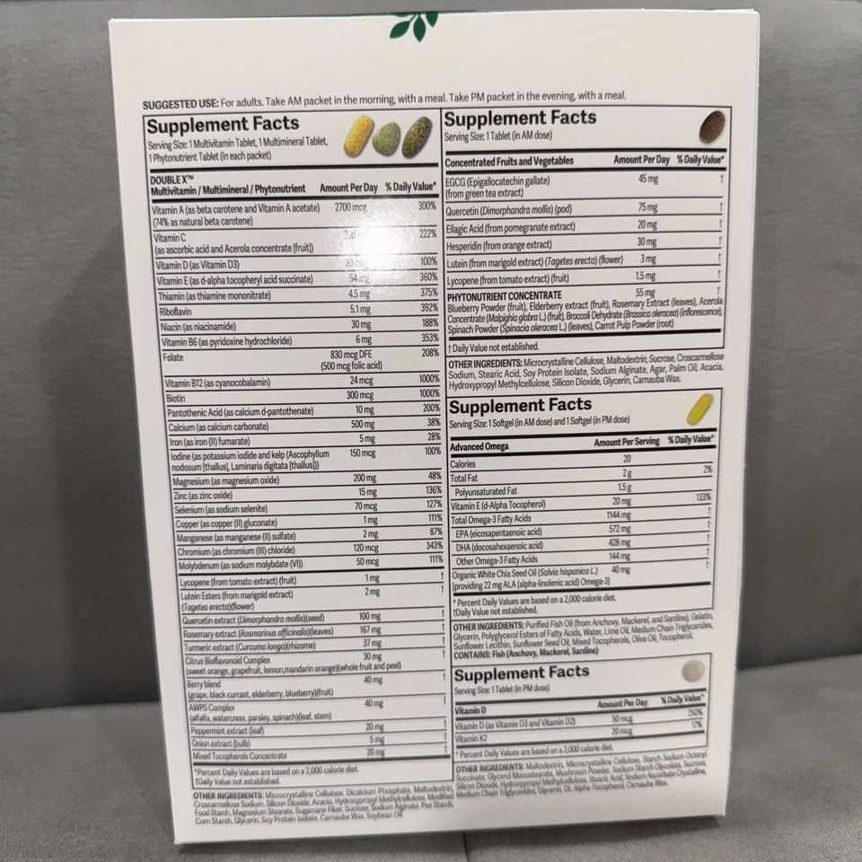 AMWAY NUTRILITE Paquete Perfecto - 60 Paquetes (30 AM y 30 PM) CADUCIDAD 12/2026 Foto 2 de 2