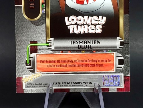 Tasmanian Devil Red PMG/100 2024 Fleer Retro Looney Tunes Metal Universe - Imagen 10 de 14