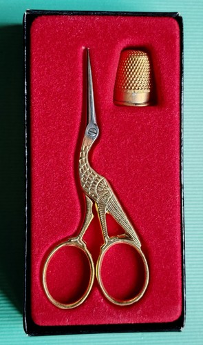 DREIZACK WÜSTHOF SOLINGEN NÄHSET SEWING SET STORCHENSCHERE/FINGERHUT EDELSTAHL - Bild 5 von 19