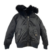 Burberry Boy's Hooded Faux Fur-Trimmed Down Jacket Black 4 Years