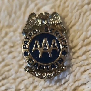AAA Patrol Service Captain Collectible Vehicle Pin Blue Badge