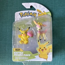 Pokemon Battle Figure Pack Pikachu & Deerling Spring 2025 Easter Jazwares Toy