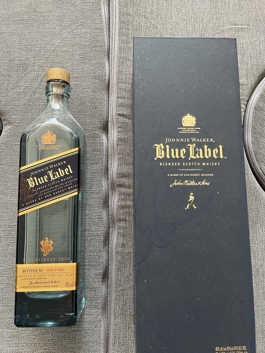 Johnny Walker Blue Label 750ml Box & EMPTY bottle, Magnetic