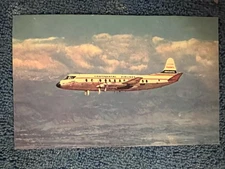 Continental Airlines Postcard - Vickers Viscount II Gold Carpet Services**A 21**