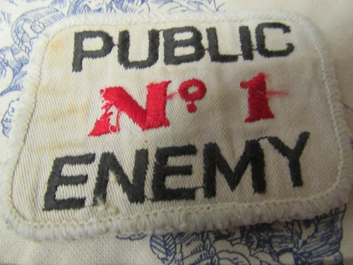 Vtg. Biker ?? Novelty ? "Public Enemy No.1" Embroidered Patch - Picture 2 of 3