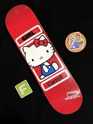 RARE Mike Carroll Red Hello Kitty Sanrio Girl Skateboard Deck 7.75