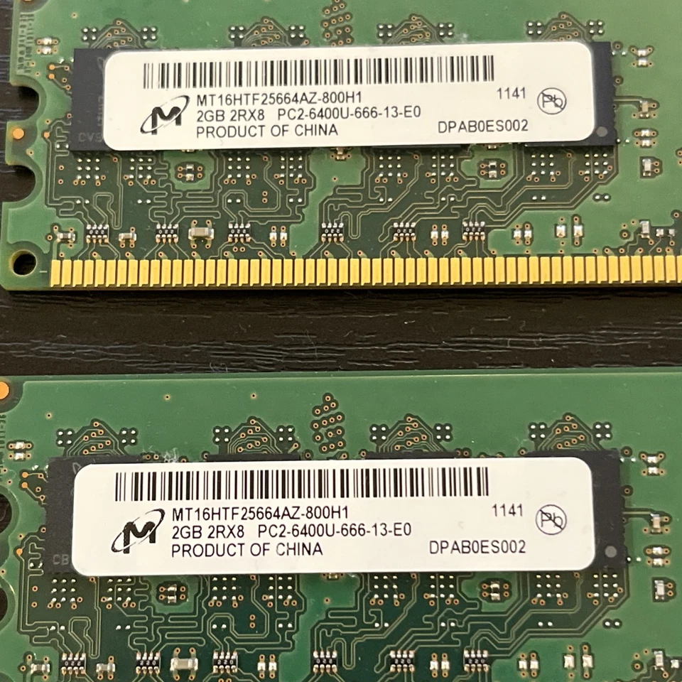 4GB 2x2GB PC2-6400 CRUCIAL CT25664AA800.M16FH MICRON DDR2-800 Desktop Memory Kit - Image 2 of 4
