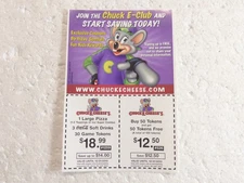 Genuine 2009 Chuck E. Cheese's Avenger Era CEC Coupon 3.5" x 5.5" Exp. 12/31/10