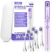 Metal Electric Toothbrush with UV Mode, Vibration and Oscillation Electric To...