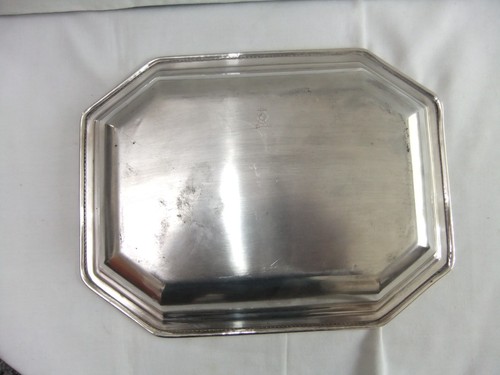 Antique Serving Dish Silver Plate EPNS 1920`s English Squirrel Brand 4x29x21cm - Picture 8 of 9