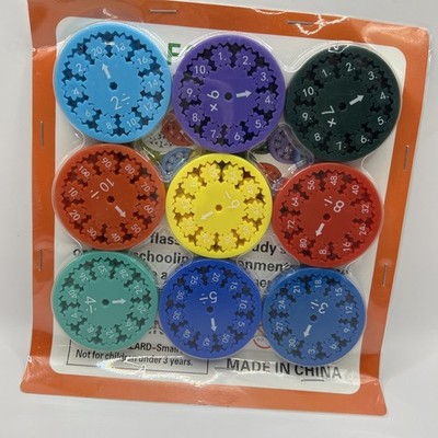 9pcs Math Facts Fidget Spinners multiplication, division Game Educational Toy