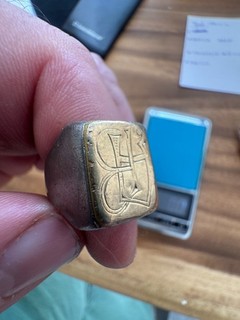 Très Jolie Bague chevalière En Argent 17 40 gramme or environ 1 bon grammes