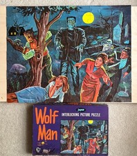 Jaymar Wolf Man Frankenstein Jigsaw Puzzle #6582 Complete Vintage Monsters 17x22