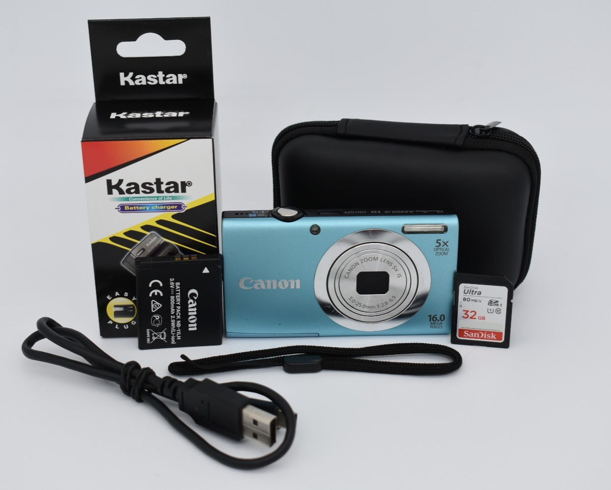 Canon PowerShot A2400 IS 水色【ケース付き】 Amazon.com : Canon PowerShot A2400 IS 16.0 MP Digital Camera with
