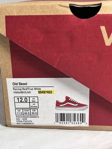Size 12 - VANS Old Skool Racing Red - Bild 8 von 9